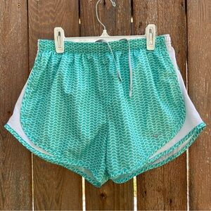 NIKE Women’s Dri Fit Teal White Athletic Shorts Size Small